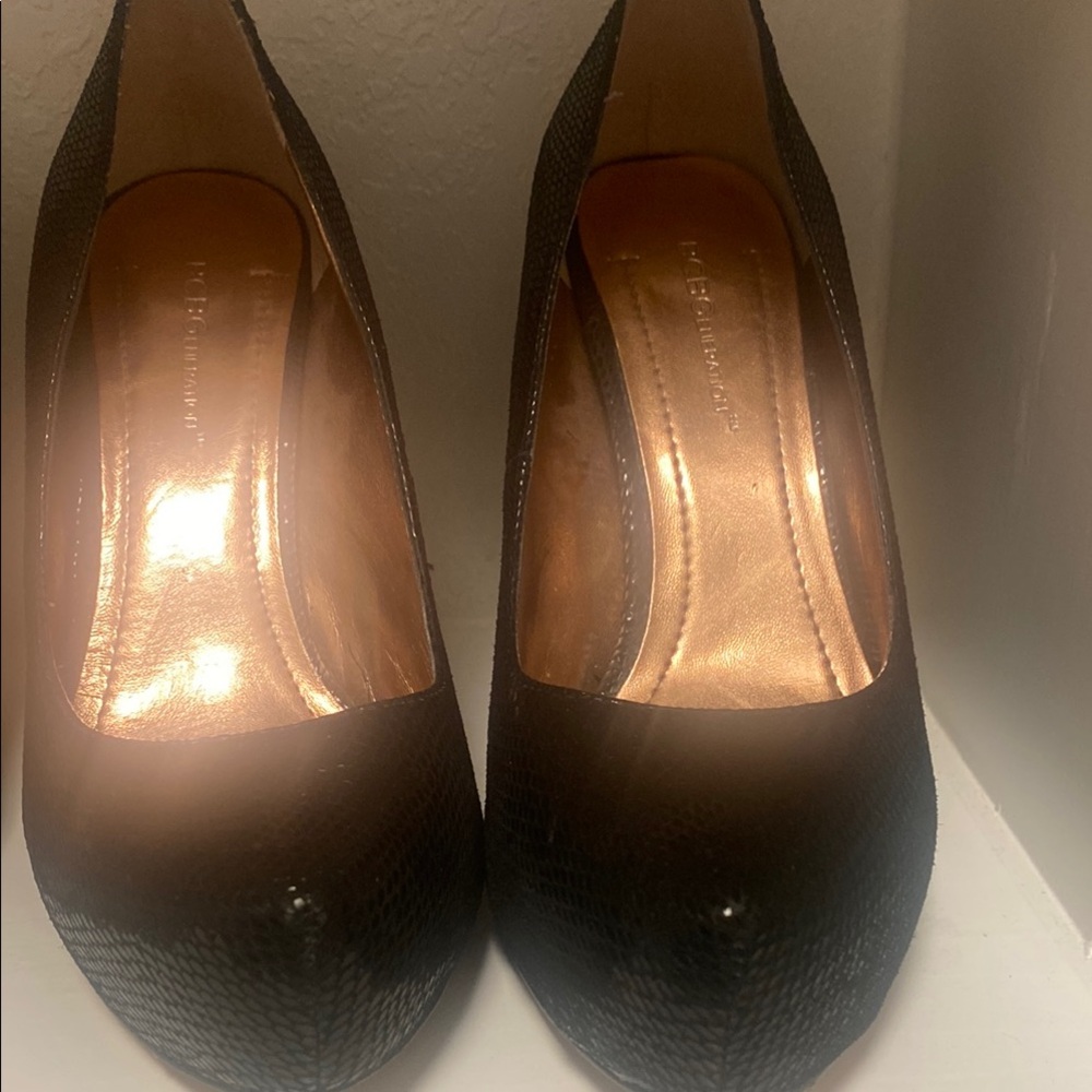 BCBGeneration Black Stiletto Heels with Pointed Toe